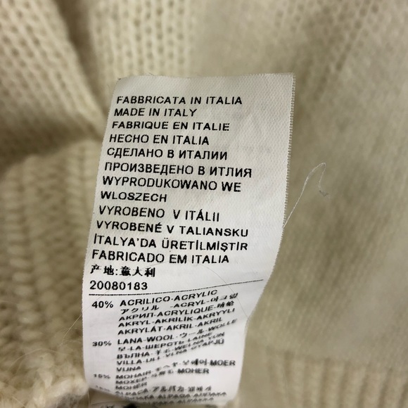 Benetton Wool Mohair Chunky Knit Sweater Sz M - Picture 14 of 16